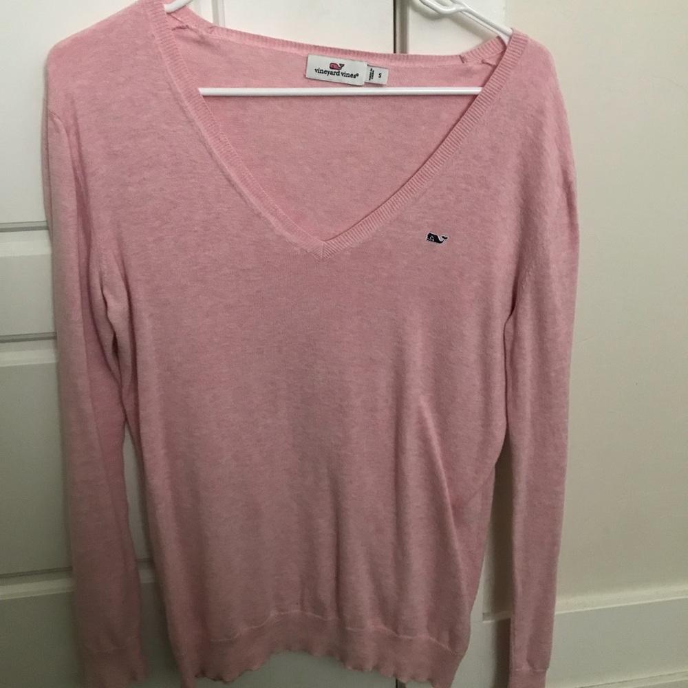 Vineyard Vines Pink V-neck Sweater